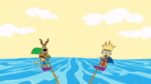 Gif animé ski nautique